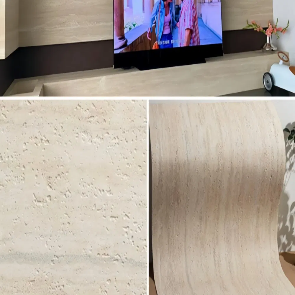 Artificial Stone Veneer Roman Travertine Flexible Soft Stone Interior Wall Decorative Panel