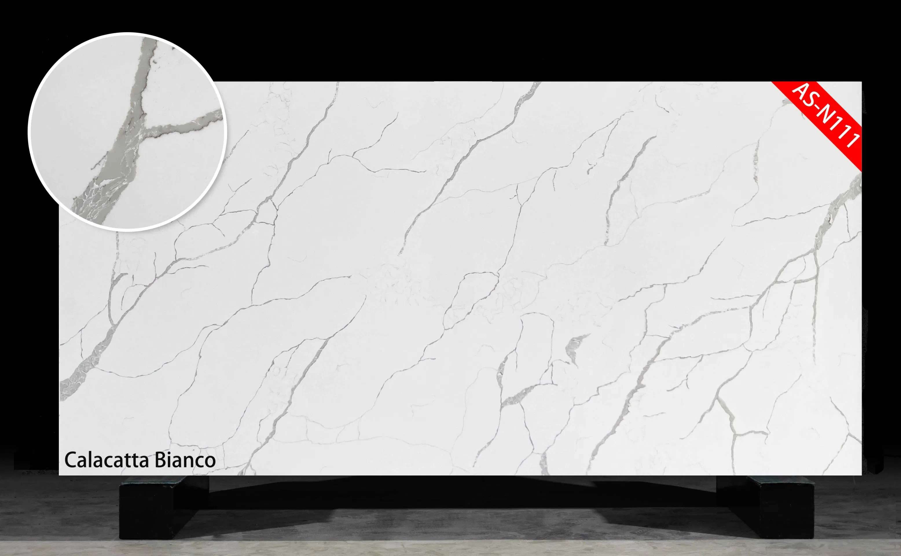 Glossy Surface Cut to Size 30mm Thickness Quartz Slab Countertop Artificial Calacatta Quartz Stone