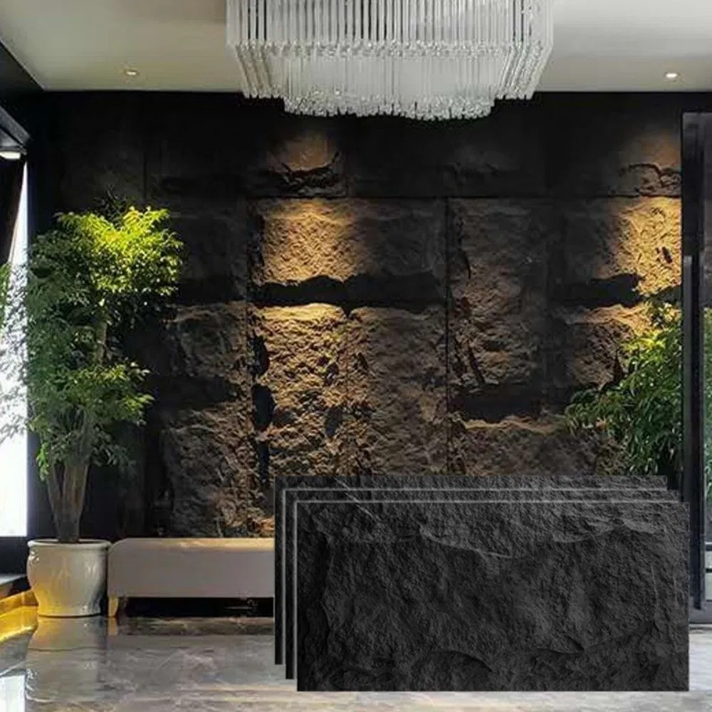 Faux PU Waterproof Cladding Stone Veneer with Beautiful Design PU Stone Wall Panel