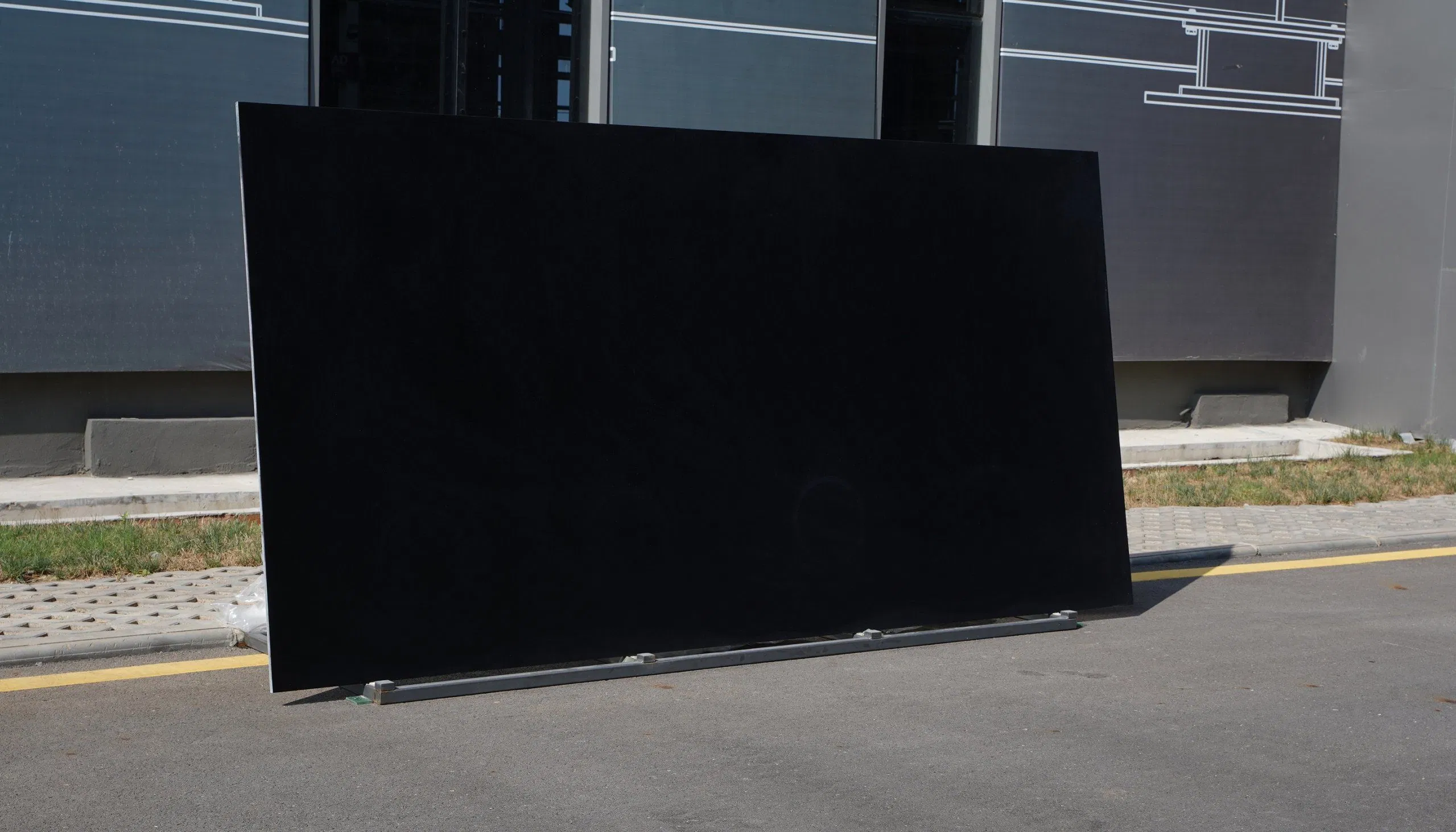 Horizon Quartz Stone Pure Black Quartz Stone Slab 1001 for Kitchen Countertops Solid Surfaces Floor Wall Decorations Building Materials