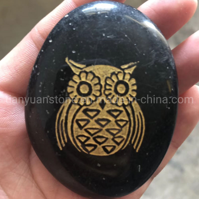 Engraved Letter Pebbles Natural Flat Polished River Pebble Stones