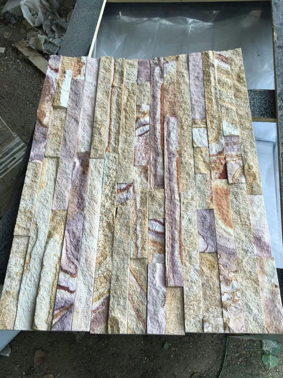 Colored Sandstone Exterior Wall Cladding Panel