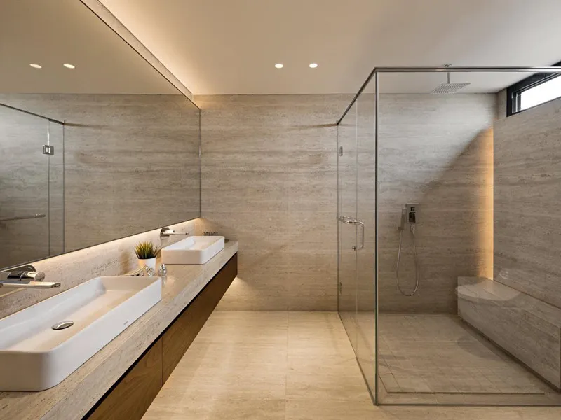 Beige Roman Travertine Bathroom