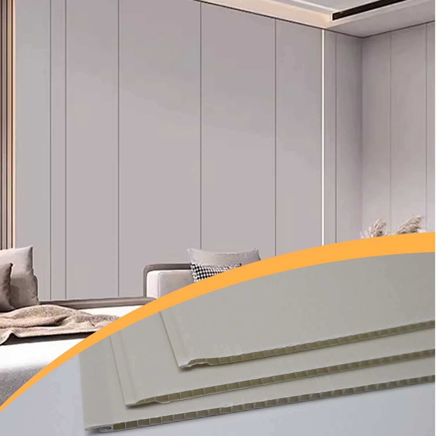 PVC Stone Sandstone Effect Wall Panels for Museum Exhibition Design Authentic Texture