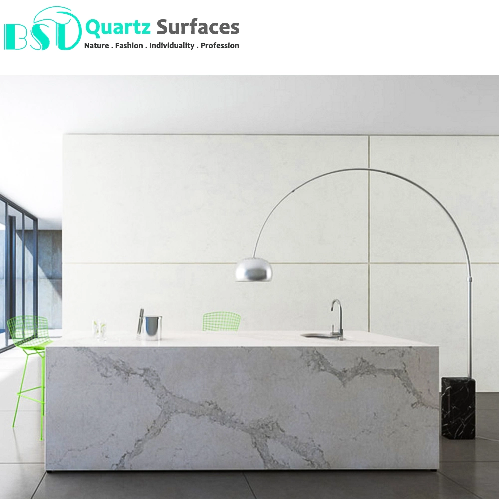 Non-Silica Calacatta Quartz Zero-Silica Engineered Stone for Modern Kitchens