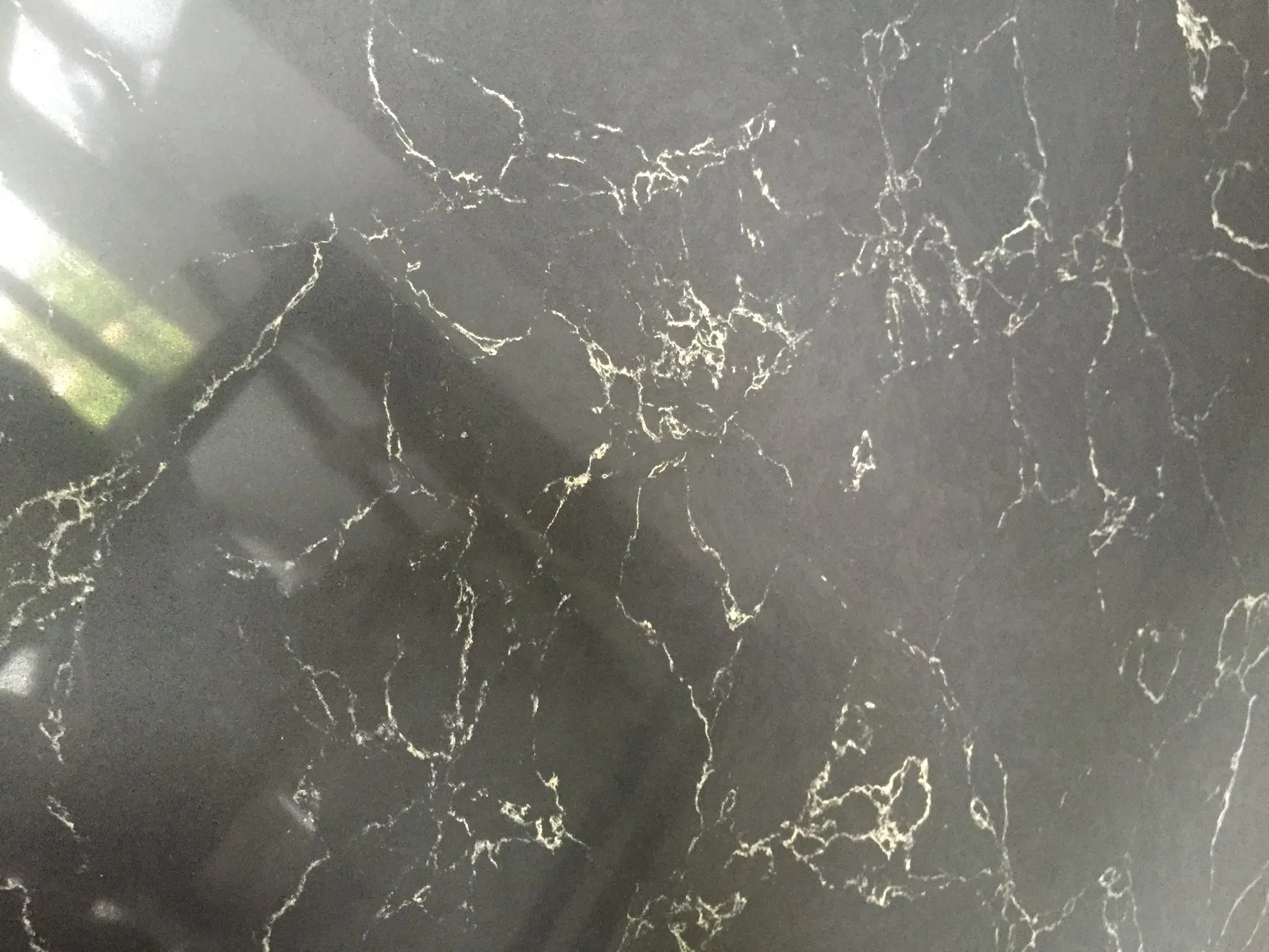 China/India/Vietnam/America/Asian/Australia Polished/Matt/Leather Black Artificial Quartz Stone for Vanitytop/Countertop/Worktops/Benchtops/Reception Desk