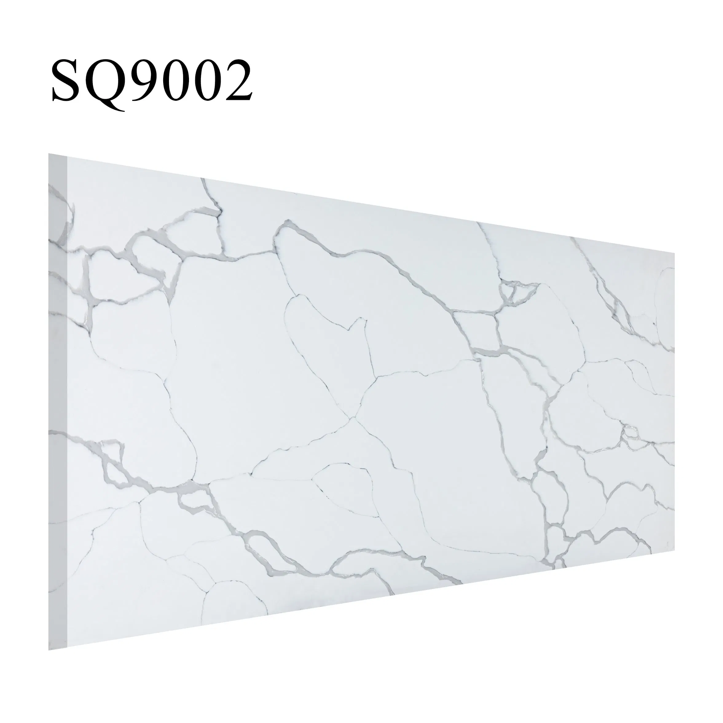 Calacatta White Quartz Stone Slabs/Engineered Stone for Countertop/Cut to Size Tiles/Vanity Tops/Background/Flooring/Backsplash