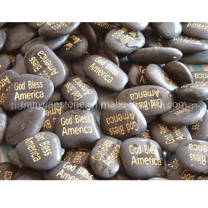 Natural Flat Polished River Pebble