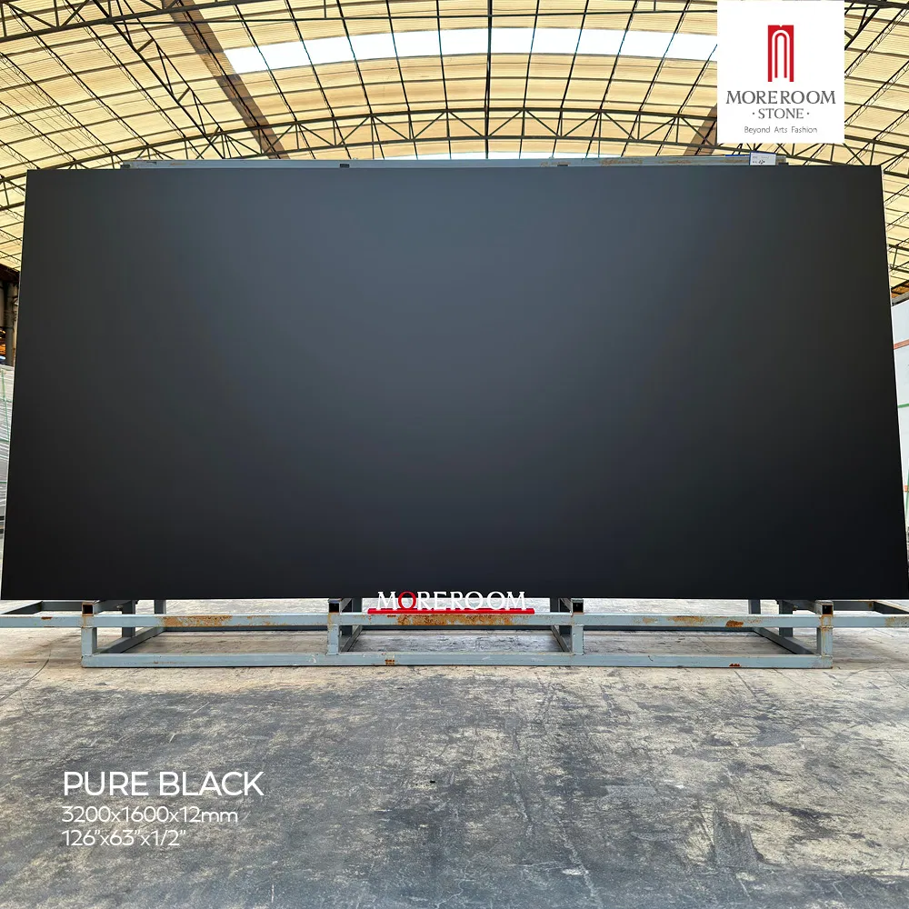 Glazed Polished Sintered Stone Black Marble Slabs for Luxury Villa Interior Flooring