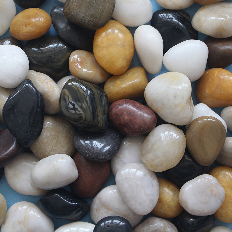 Factory Wholesale Mixed-Color High-Polished Pebble Stones, Cobblestones, Good Price Landscape Stone