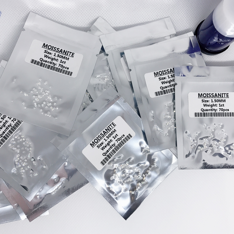 Wholesale Price 0.8-3.0mm Round Brilliant Cut Vvs1 White D Color Synthetic Loose Small Size Moissanite Diamond Stones