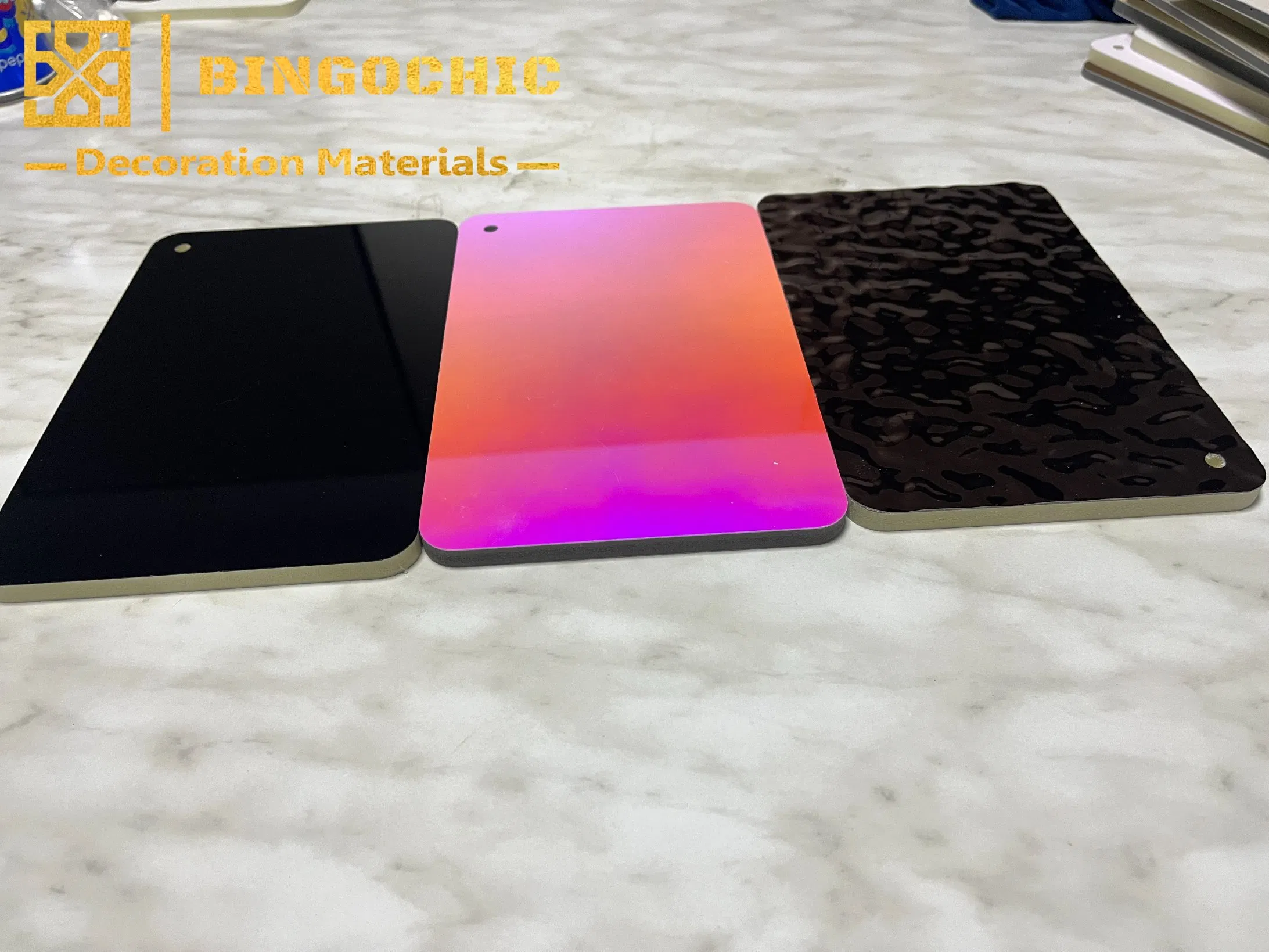 Wood Veneer PVC Wall Carbon Slate Metal Board Fiber Bamboo Charcoal Sheet