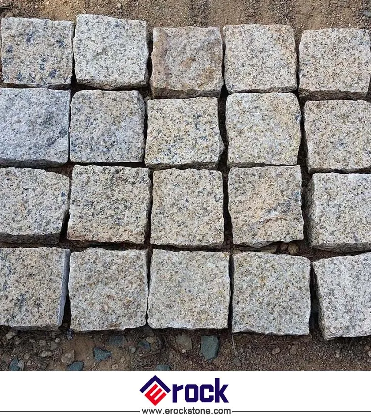 Yellow Rusty Granite Cobblestone Display 3