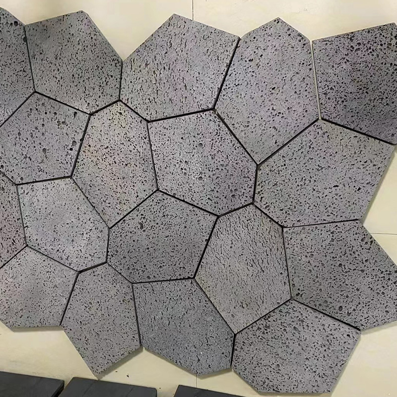 Hainan Black/Grey Basalt Bluestone Volcanic/Lava Stone for Chairs/Flagstone/Tumbled Cobbles/Balls/Bench Stone Furniture