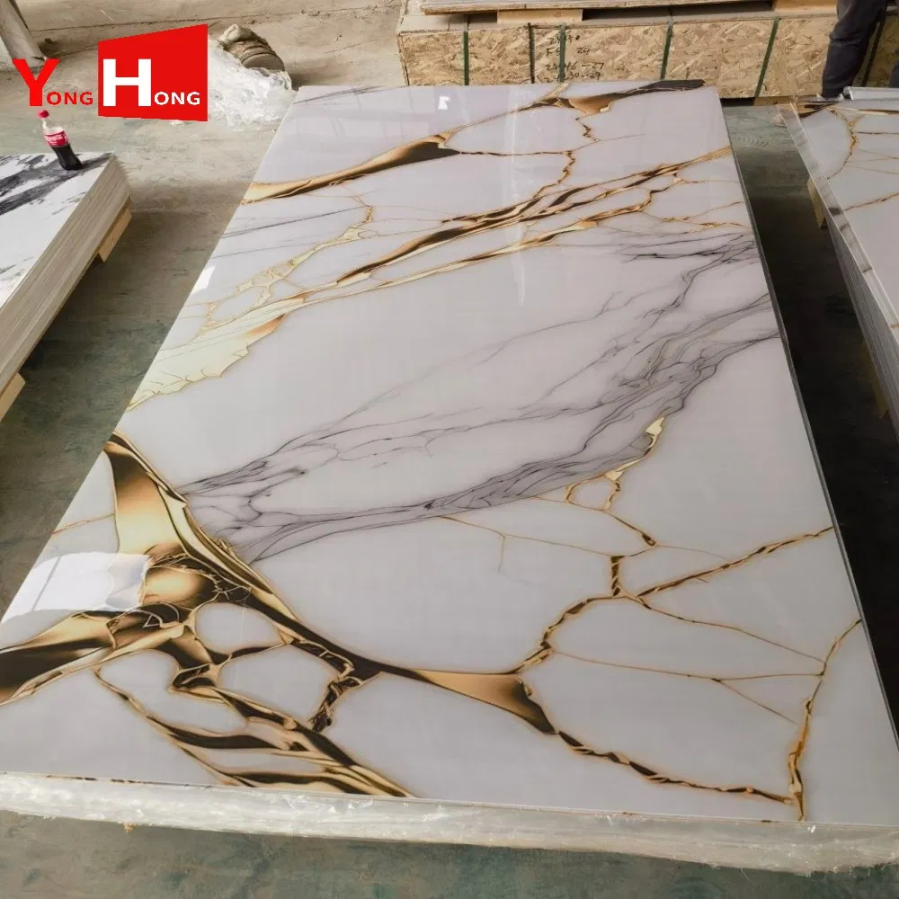 Construction Decoration Wood Carbon Slate Marble Board Wall Panel PVC/UV Paneling Sheet