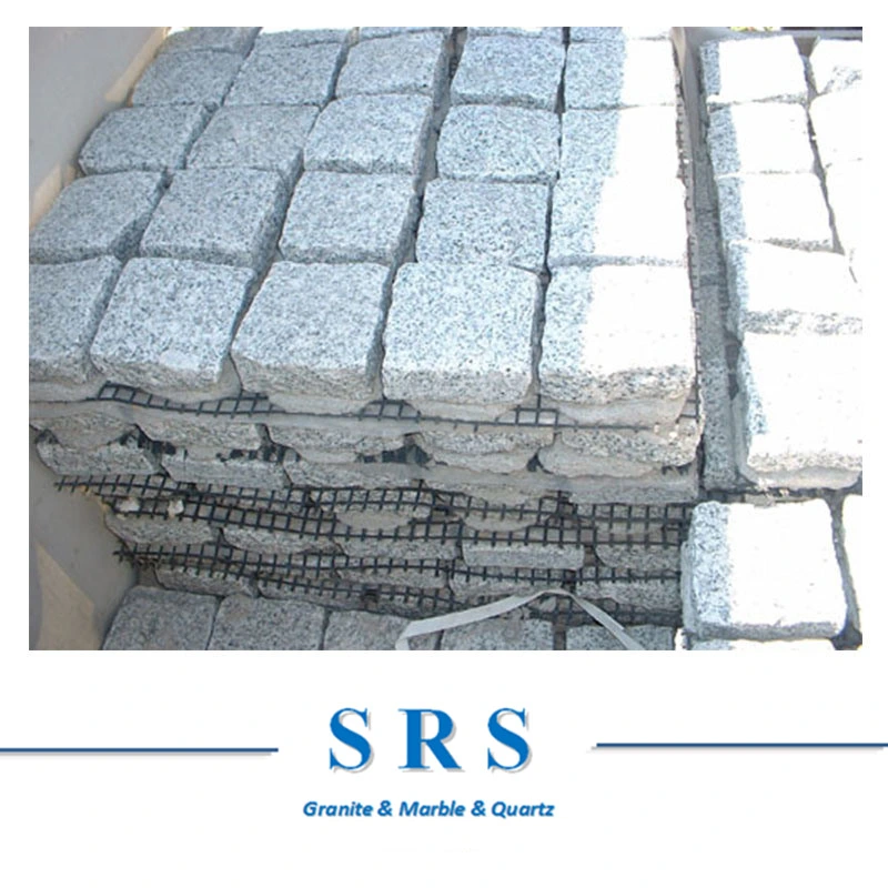 Natural Grey Yellow Black Granite Basalt Tumbled Cobble Stone Cubestones