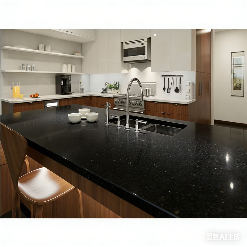 Kitchen Countertop, Seamless Joint Natural Looking Silica Free Quartz Slab, Practical Large Scale Surfaces