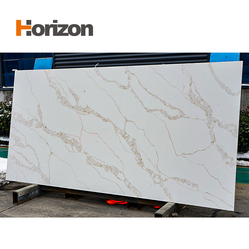 Pre-Cut Size Commercial Artificial Stone Calacatta Quartz