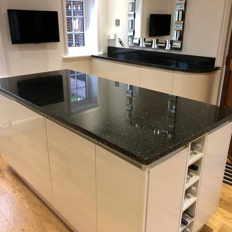 Popular Black Pearl Granite for Leathered/Honed/Polished Kitchen/Worktop/Vanity/Countertop Cut-to-Size Slab/Tile/Floor/Wall Factory Wholesale