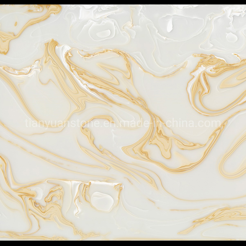 Bathroom Slab Wall Decorative Stone Artificial Translucent White Onyx