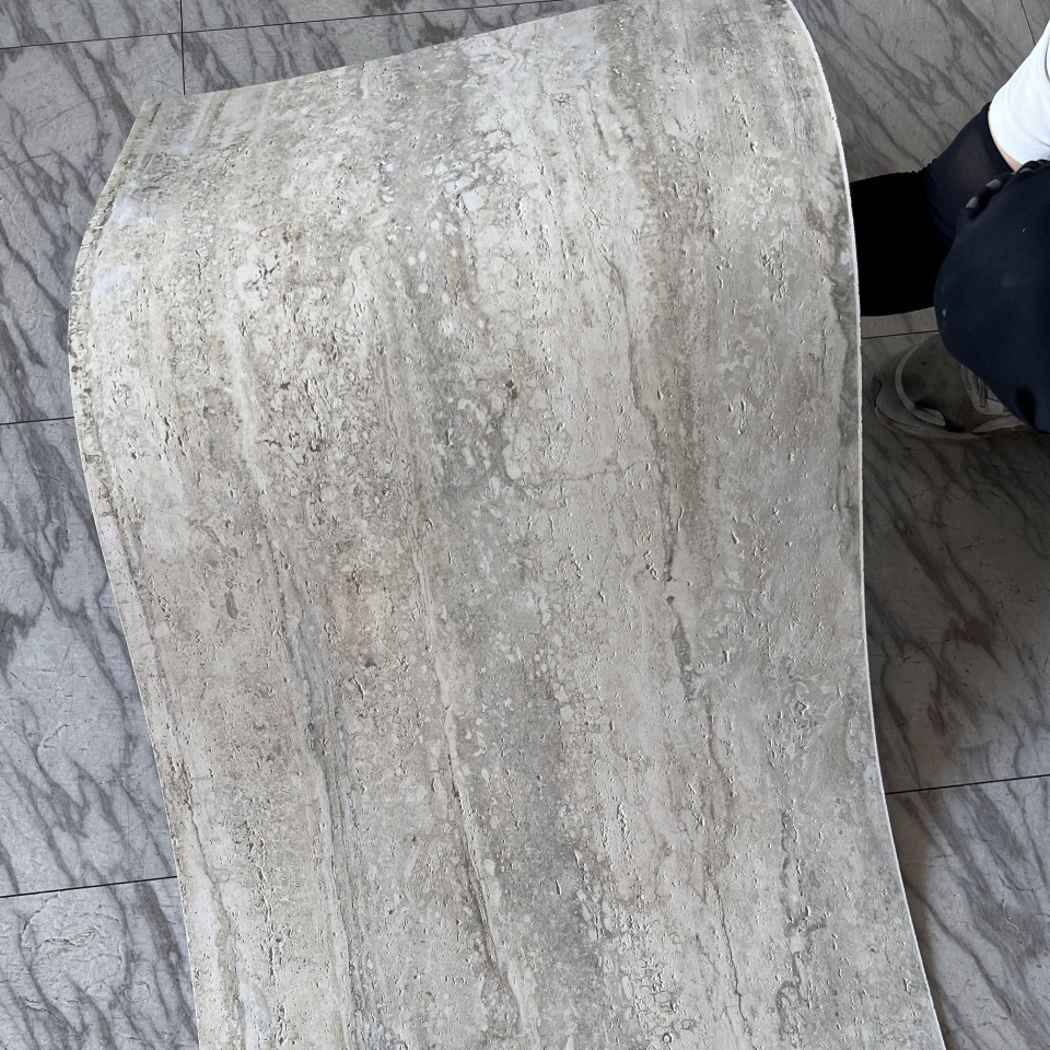 Wall Decorative Artificial Travertine Stones Wholesale Outdoor Indoor Fireproof Foldable Soft Tiles 1200X3000mm