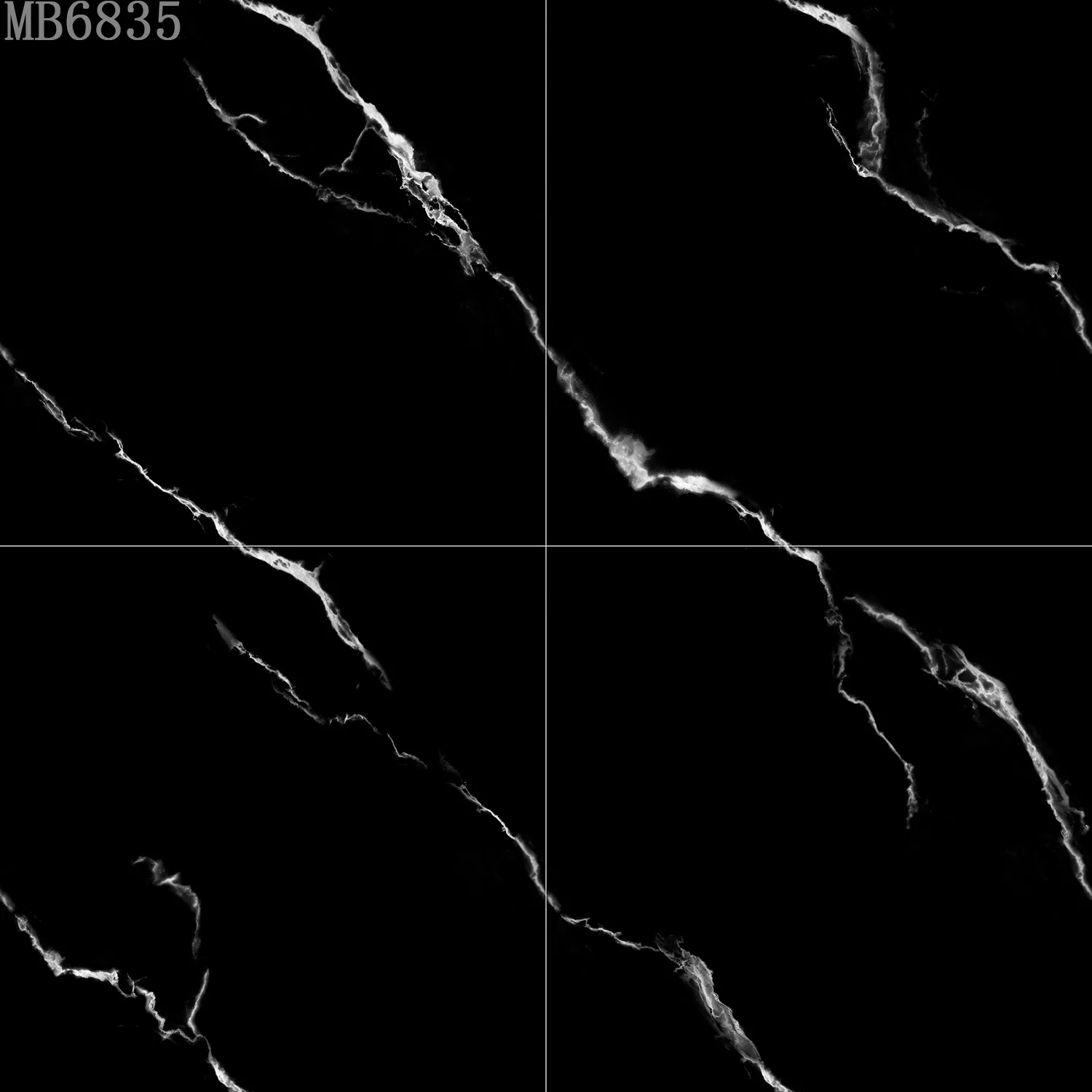 Black Marble Flow Design Full Polished Glazed Porcelain Wall Tile 600*600 Floor Tiles for Bedroom and Kitchen Hot-Selling OEM