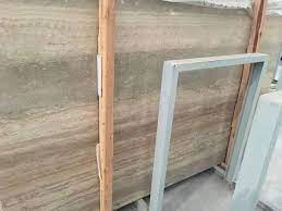 Wholesale Marble Stone Italy Silver Grey Travertine Pavers Honed Marble Slab Travertine Outdoor Floor Tile for Projects