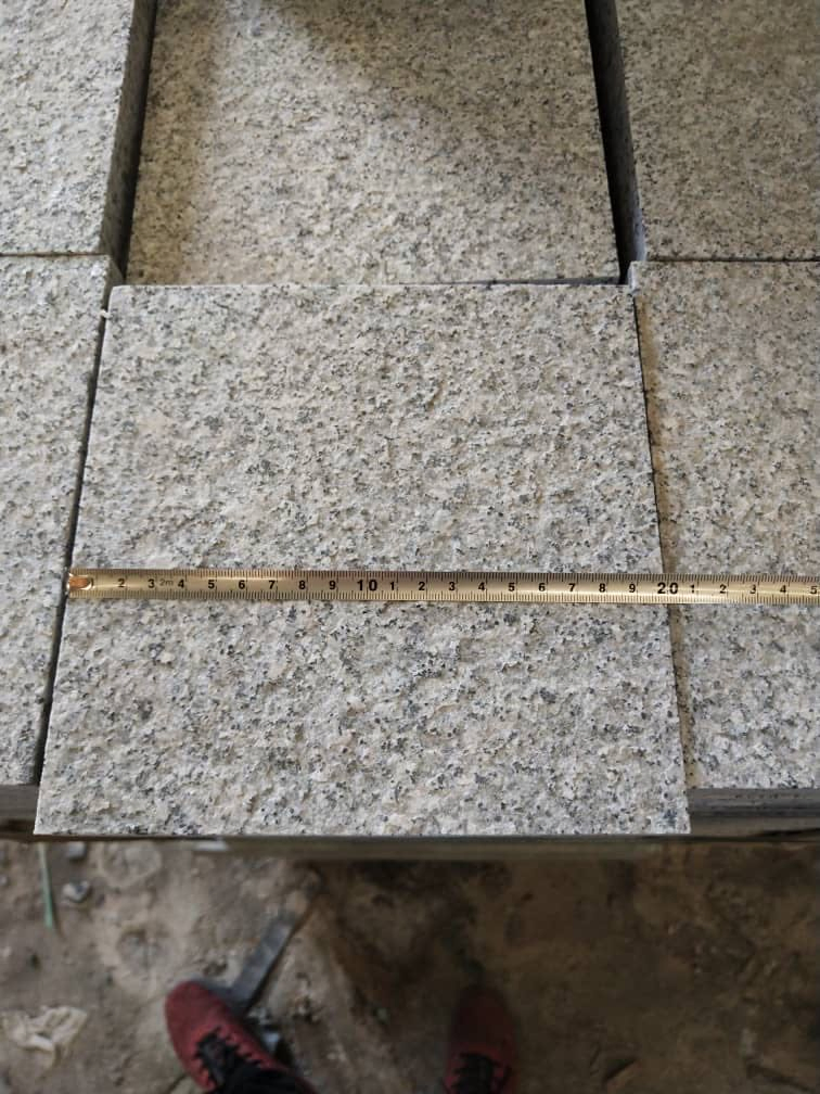 Acid Resistant Black Paving Stone Bricks Dark Grey Flamed China Granite Pavers