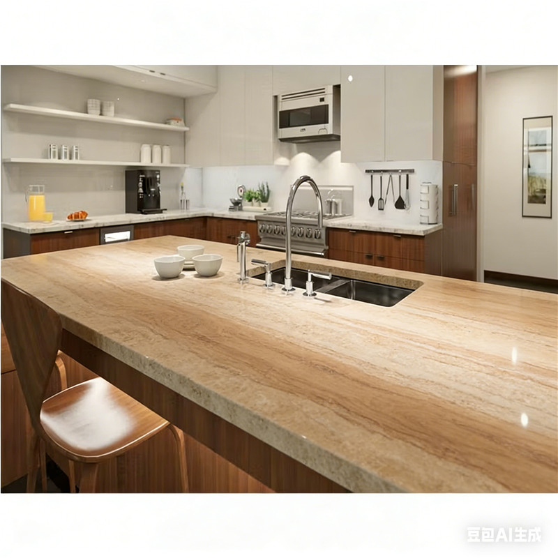 Kitchen Countertop, Food Safe Natural Looking Silica Free Quartz Slab, Practical Kitchen &amp; Dining Surface