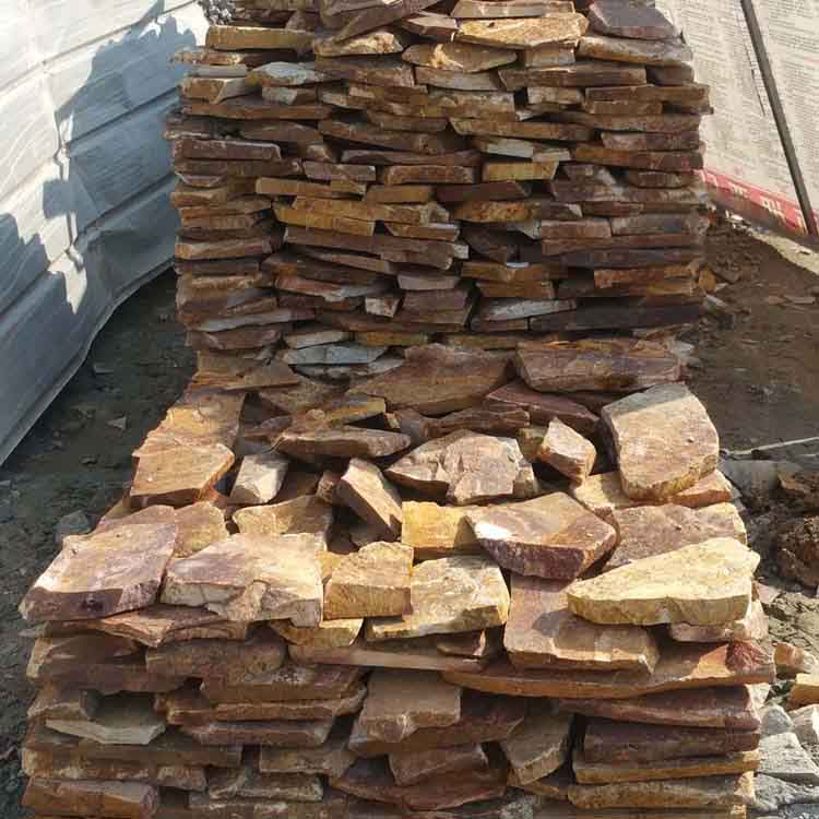 SMC-Fs316 China Yellow Sandstone Random Loose Stone Panel