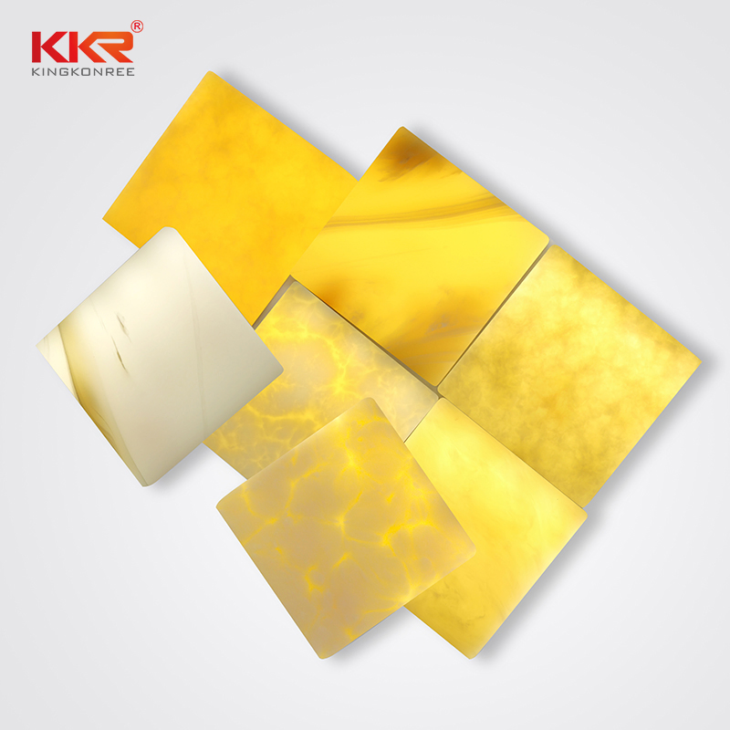6mm Decorative Resin Panel Acrylic Solid Surface Translucent Stone