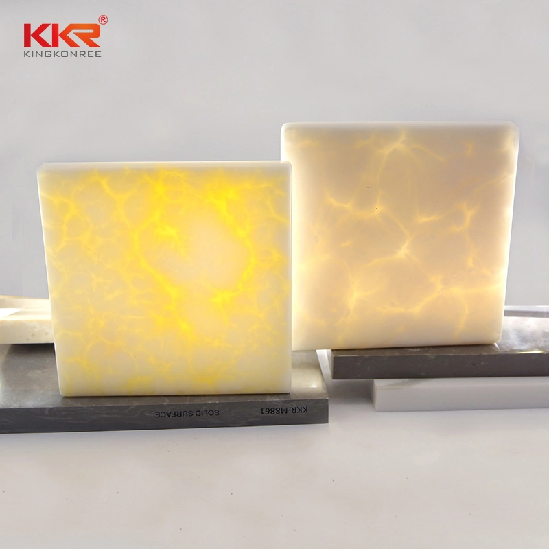 6mm Decorative Resin Panel Acrylic Solid Surface Translucent Stone