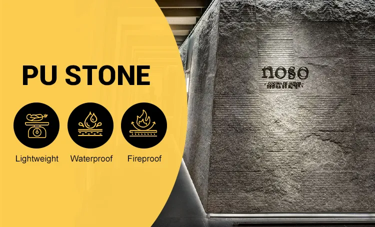 Mountain Rock Pattern PU Faux Stone