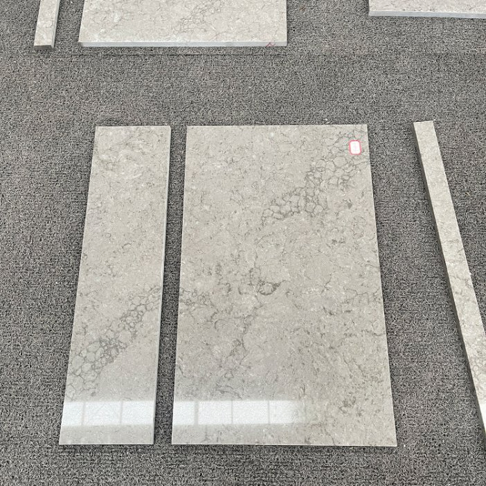 Grey Artificial Solid Surface Quartz Stone Kitchen Countertop Bathroom Top Engineered Stone