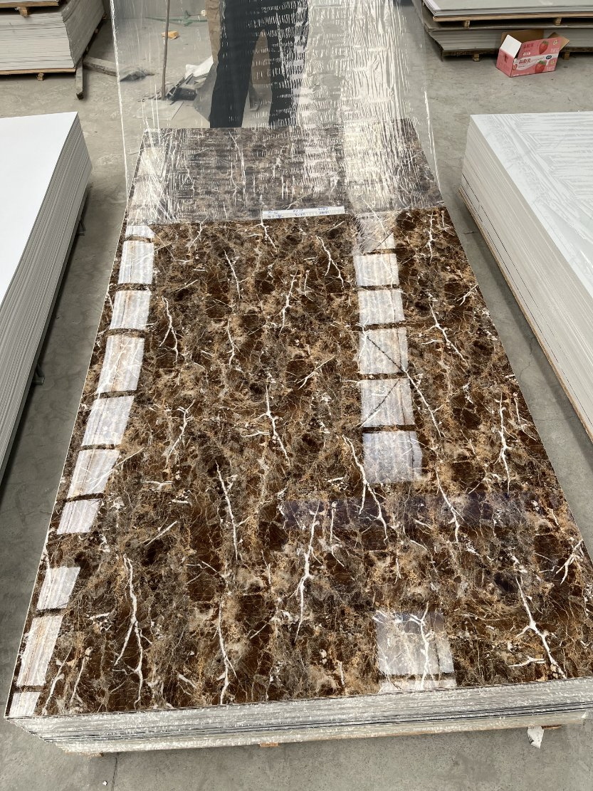Alternative Laminas De PVC Tipo Marmol PVC Marmol Decorativo Carbon Slate Marble Wall Panel Board PVC UV Marble Sheet