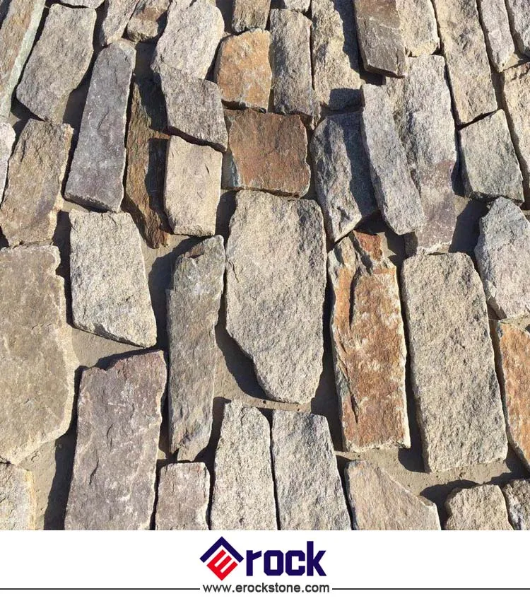 Yellow Rusty Quartzite Wall Stone