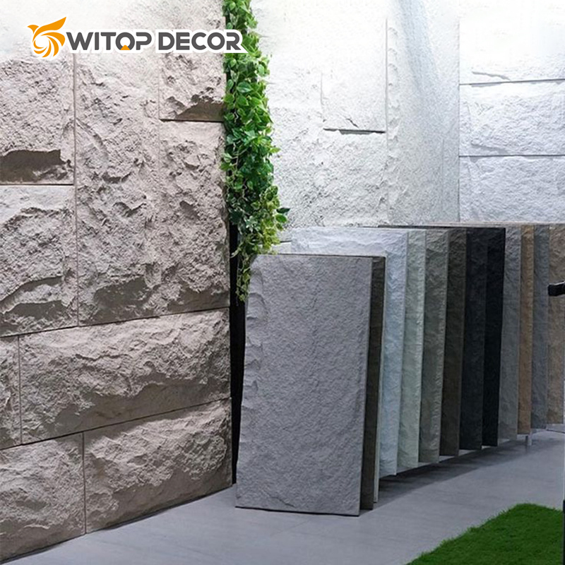 Outdoor Artificial Slate Cladding Cultural Decorative Stones Veneer Faux Stone Wall Panels