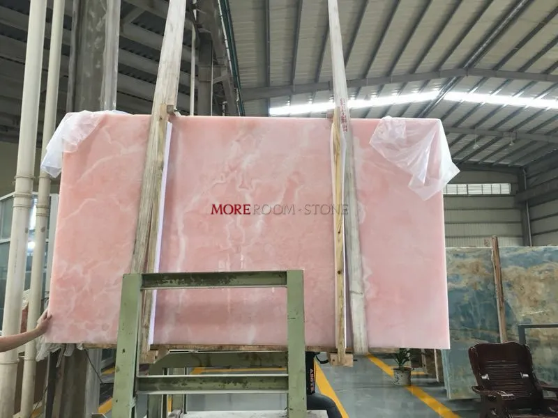 Natural Pink Onyx Stone Slab