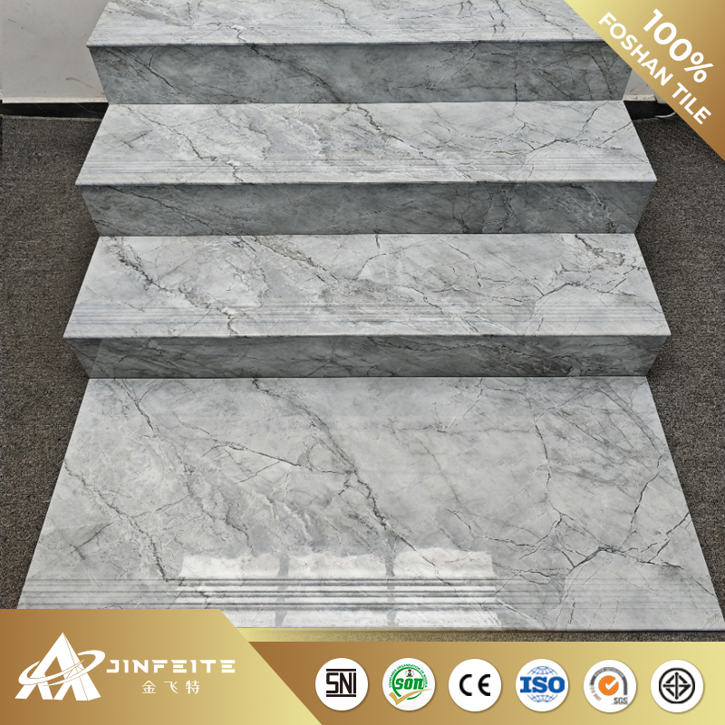 10mm Thick Glossy Marble Stair Tile 120*470mm Full Polished Wholesale Price