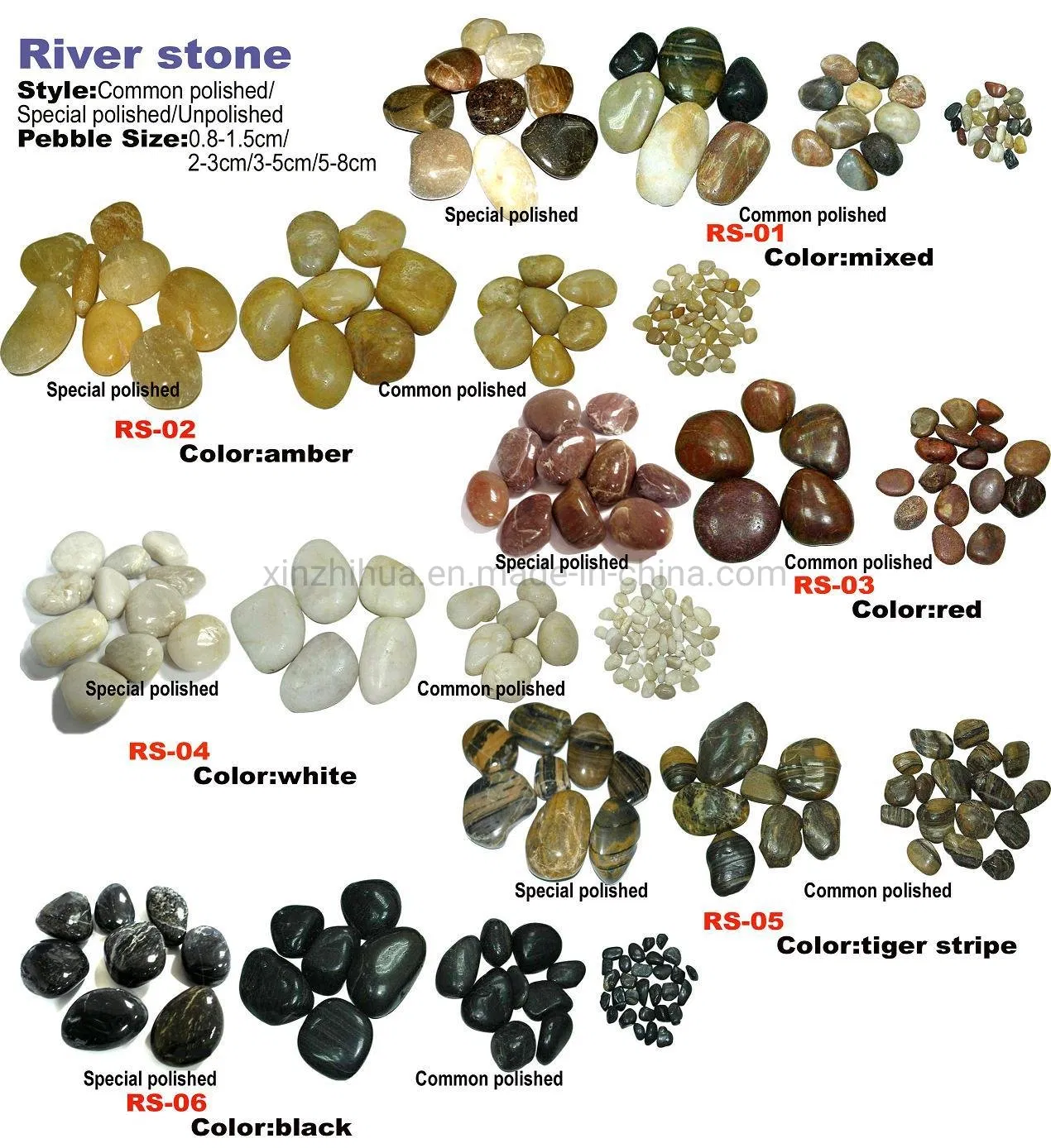 High Polished White River Pebble Stone Cobbles for Garden Landscape