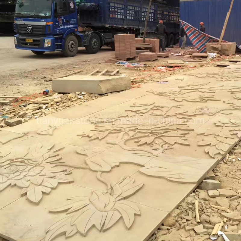 Building Material Sandstone Carving Panel for Wall Decoration