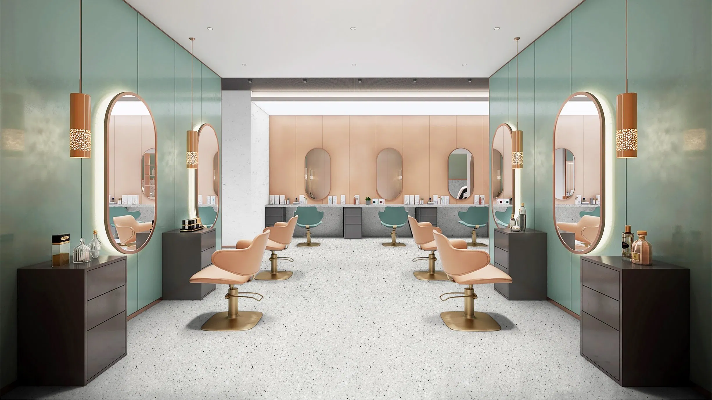 Artificial Stone Engineered Stone Pearl White Terrazzo Customized Size Black White for Countertop and Big Slabs and Tile