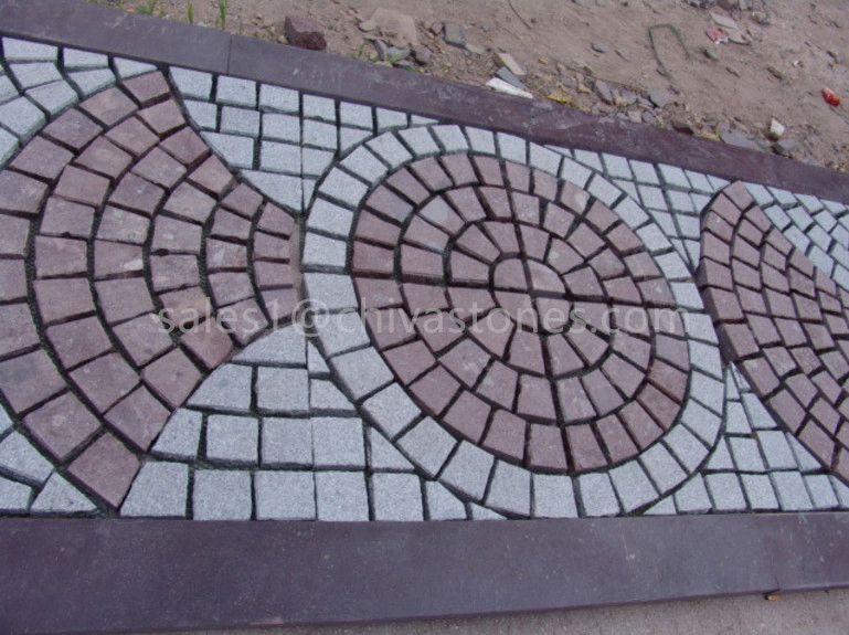 Natural Spit/Saw Cut/Bush Hammered/Customize Size Granite Kerb/Paving/Cube/Cobble Stone for Landscaping/Paving/Parking/Driveway