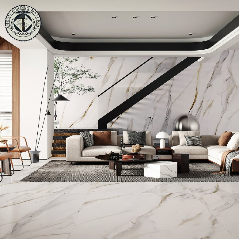 Solid Surface Cartier Gold Cut to Size Porcelain Slab 6/12mm Thickness Sintered Stone for Wall and Floor