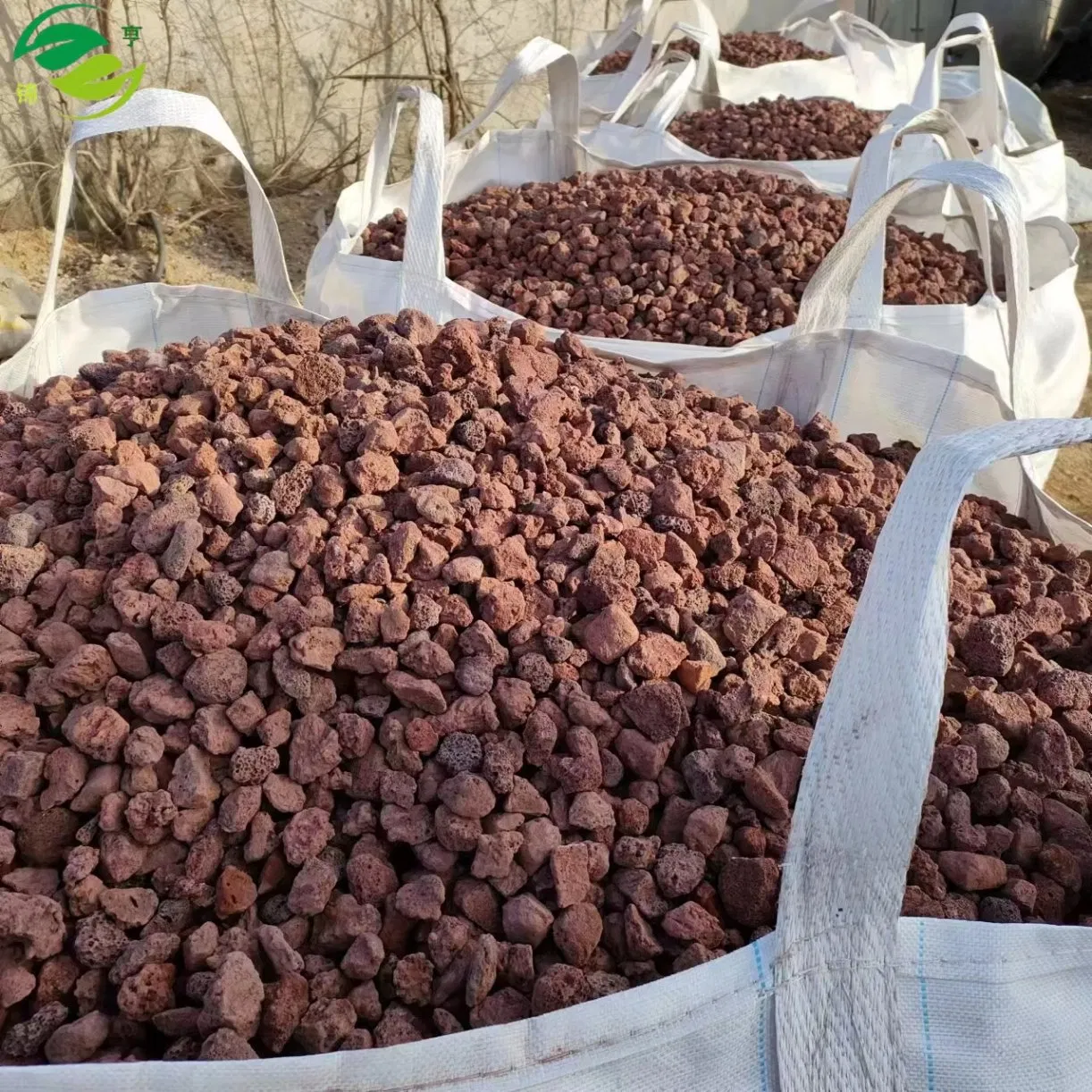 EXW Wholesale Price Red and Black Volcanic / Basalt / Lava Rock / Pumica Stone for Sale Volcanic Lava Stones for Plant Round