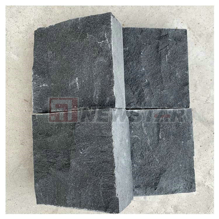 Landscaping Paving Cobblestone Granite Tile Price Black Granite Cubestone Price Pavers