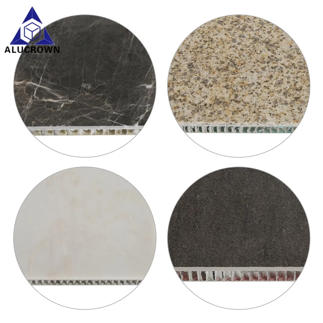 Lightweight Limestone Marble Sandstone Granite Stone Sandwich Veneer Composite Honeycomb Panel