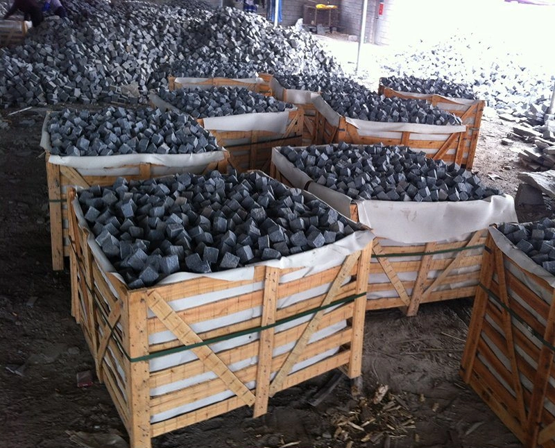 Grey Granite G654 Cobblestones Silver Light Grey Flamed Pavers