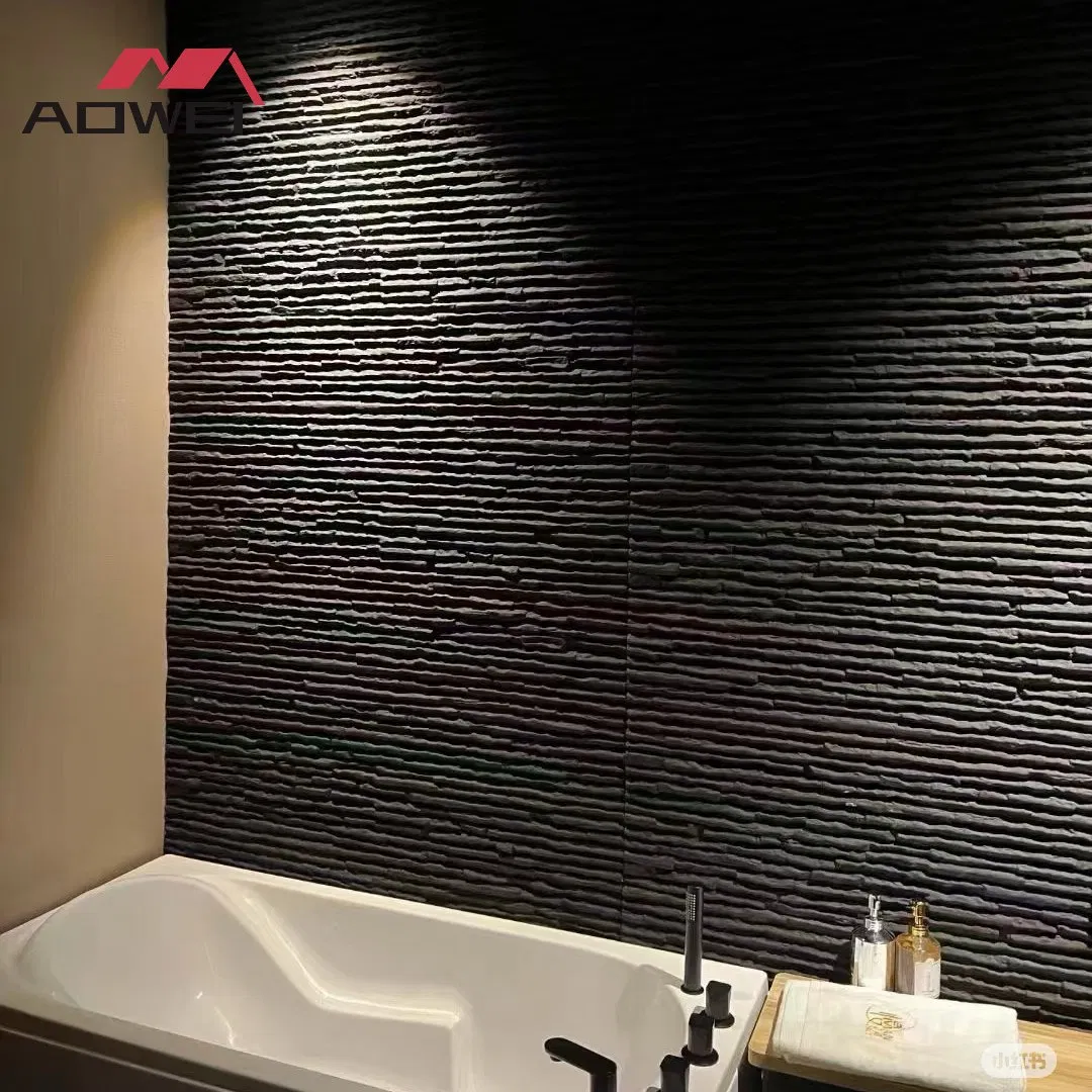 Flexible Stone Interior Decorative 3D Wall Panel Made From Inorganic Modified Soil