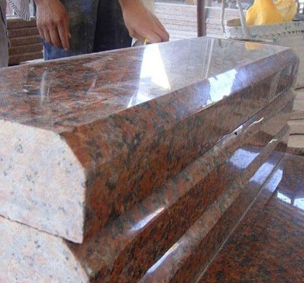 Red Granite Natural Stone in Building Material Railway Station Floor Tile Stair Steps Flamed